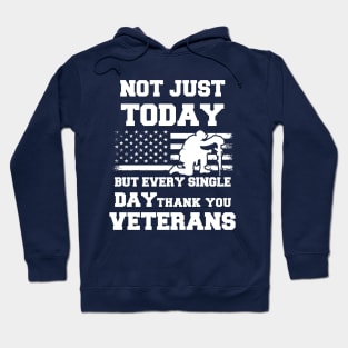 Not Just Today But Every Single Day Thank You Veterans - Perfect Veterans Day 2022 Gift Ideas For Dad and Millitary Members Hoodie